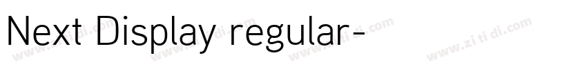 Next Display regular字体转换